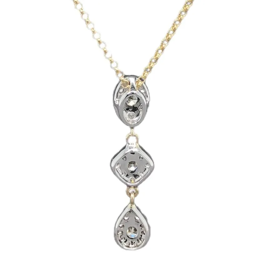 14K Y Gold 18" 0.55cttw H/SI1 Diamond Pendant
