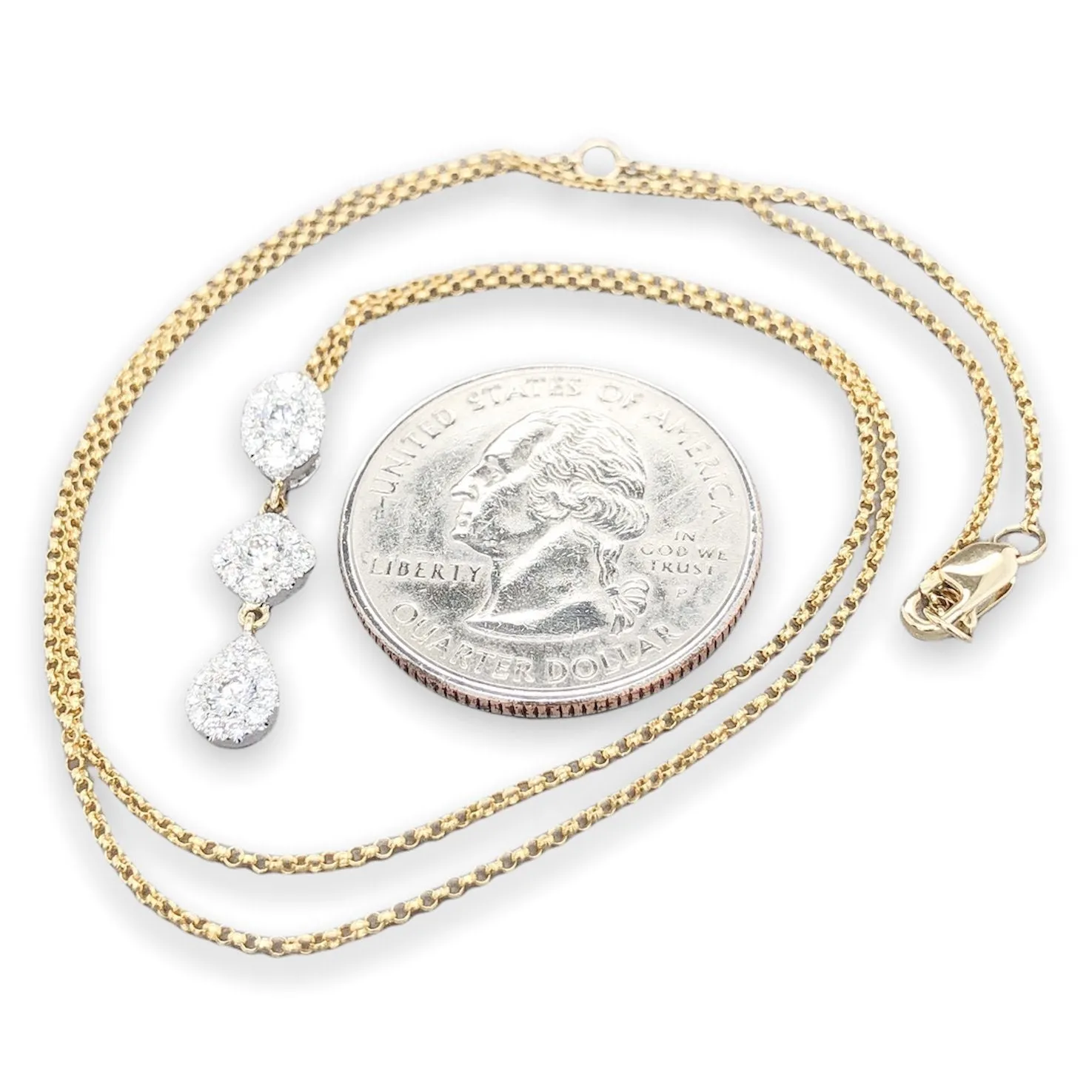 14K Y Gold 18" 0.55cttw H/SI1 Diamond Pendant