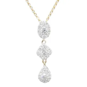 14K Y Gold 18" 0.55cttw H/SI1 Diamond Pendant