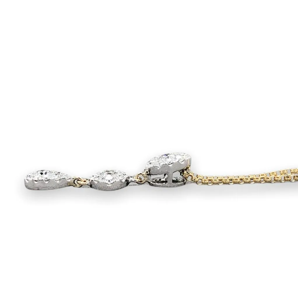 14K Y Gold 18" 0.55cttw H/SI1 Diamond Pendant