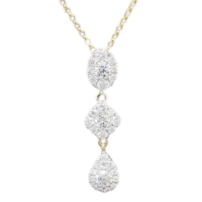 14K Y Gold 18" 0.55cttw H/SI1 Diamond Pendant