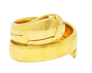 1870's Victorian 18 Karat Yellow Gold Snake Band Antique Ring