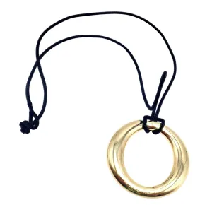 Authentic! Tiffany & Co 18k Yellow Gold Peretti 35mm Medium Sevillana Necklace