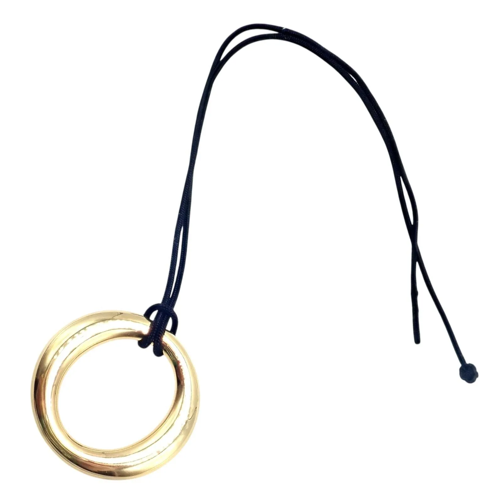 Authentic! Tiffany & Co 18k Yellow Gold Peretti 35mm Medium Sevillana Necklace