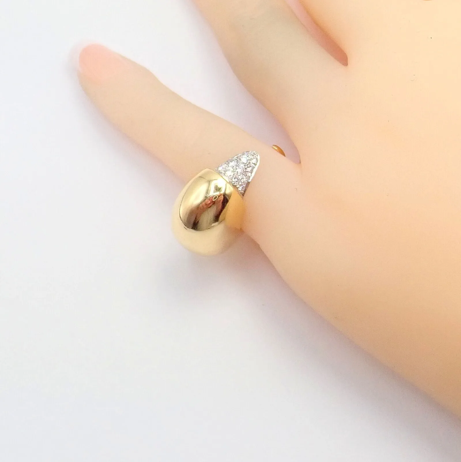 Authentic! Tiffany & Co. Elsa Peretti 18k Yellow Gold Diamond Bird Ring