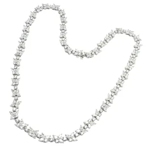 Authentic! Tiffany & Co Victoria Platinum 15.83ct Diamond Mixed Cluster Necklace