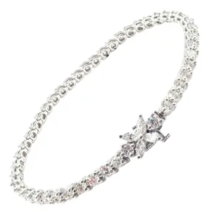 Authentic! Tiffany & Co Victoria Platinum 4.49ct Diamond Line Tennis Bracelet