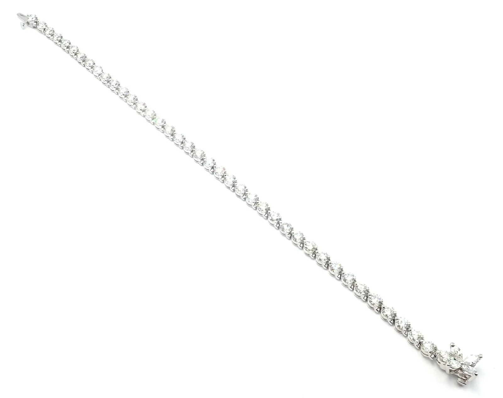 Authentic! Tiffany & Co Victoria Platinum 6.5ct Diamond Line Tennis Bracelet