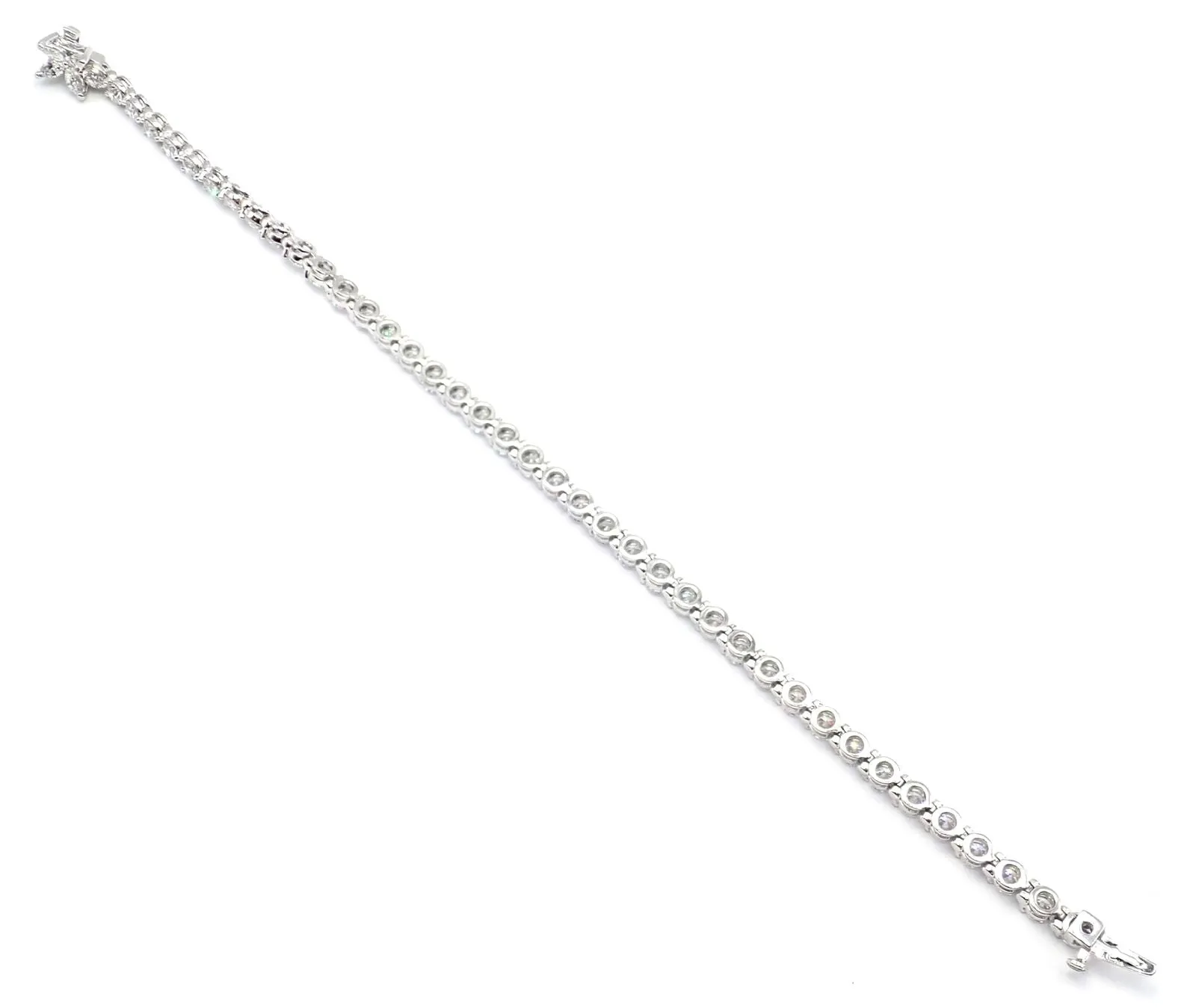 Authentic! Tiffany & Co Victoria Platinum 6.5ct Diamond Line Tennis Bracelet