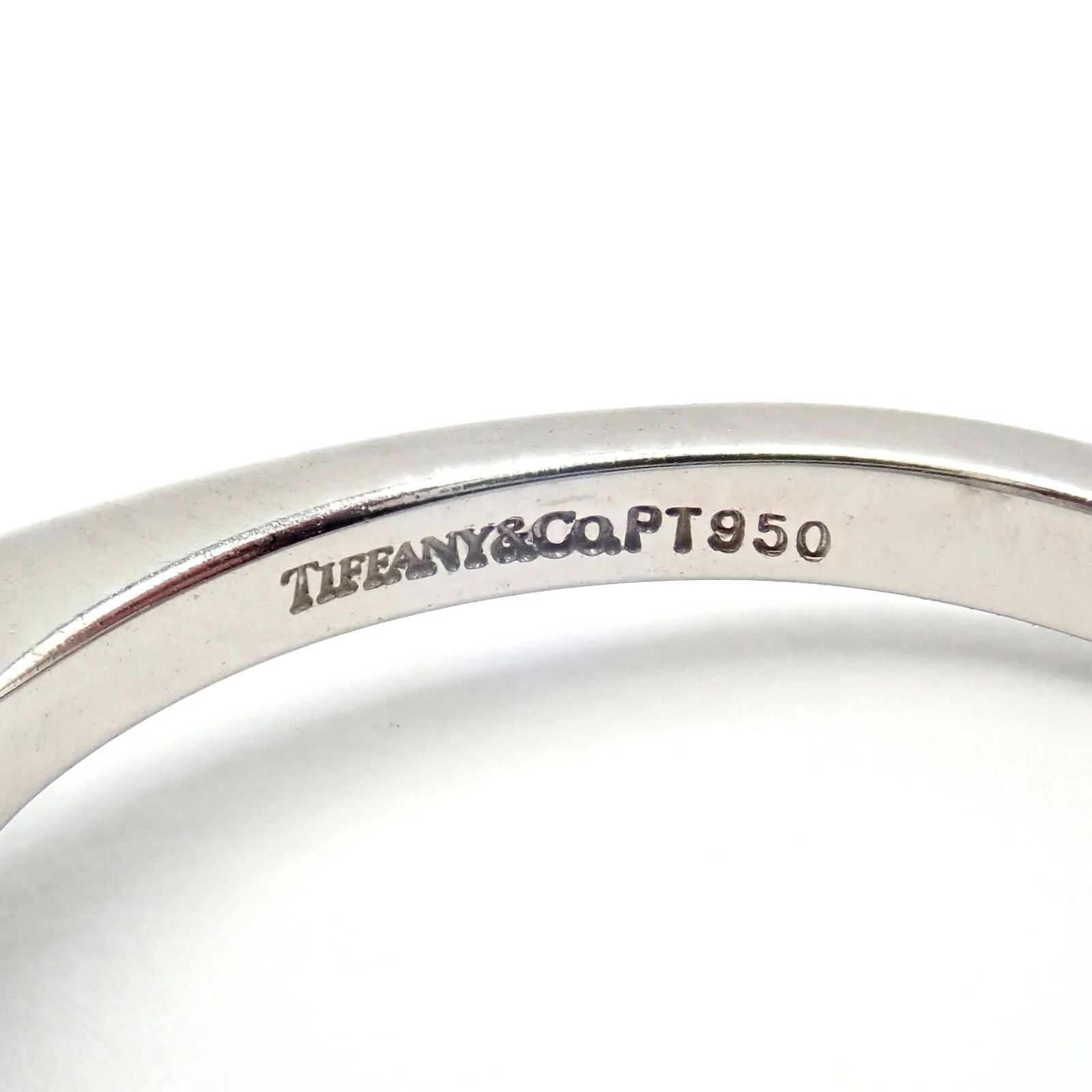 Authentic! Tiffany & Co Victoria Platinum Diamond 7.5mm Pearl Band Ring