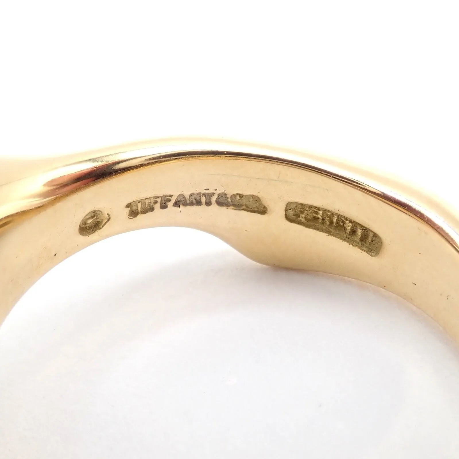 Authentic! Vintage Tiffany & Co. 18k Yellow Gold Peretti Calla Lily Ring Sz 5