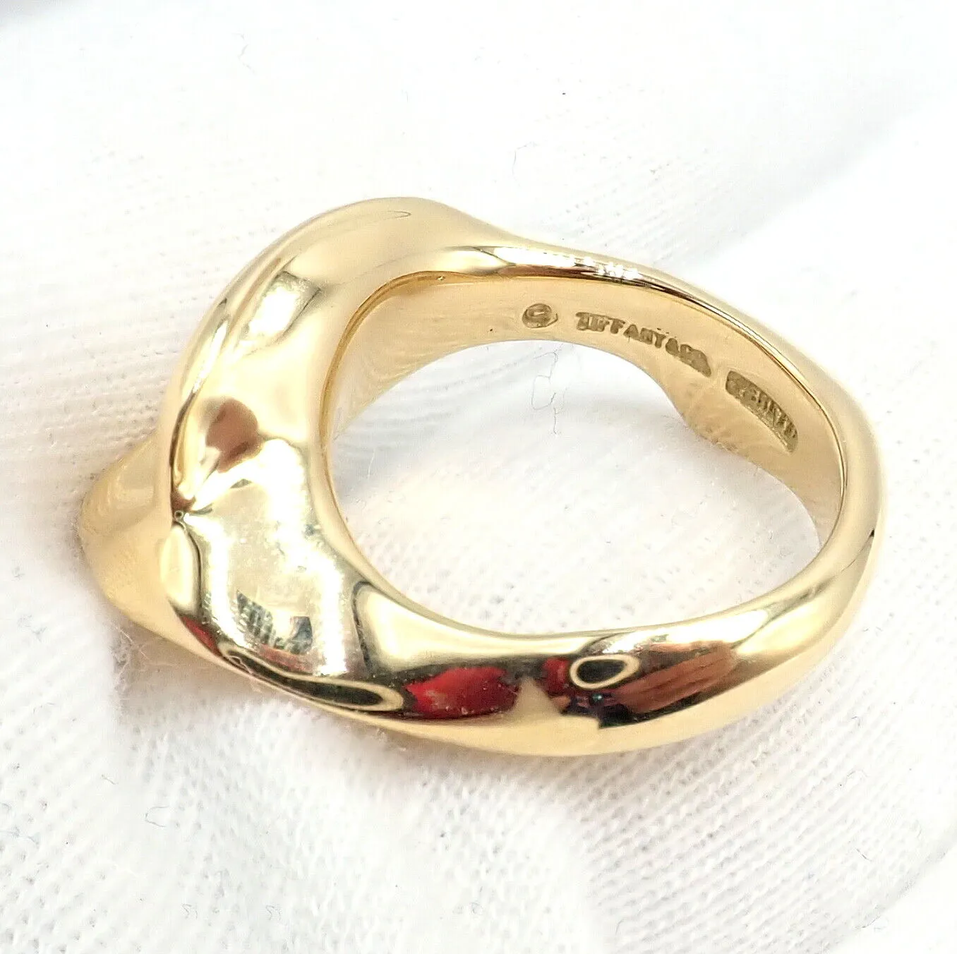 Authentic! Vintage Tiffany & Co. 18k Yellow Gold Peretti Calla Lily Ring Sz 5