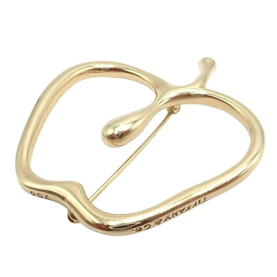 Authentic! Vintage Tiffany & Co Peretti 18k Yellow Gold Large Apple Pin Brooch