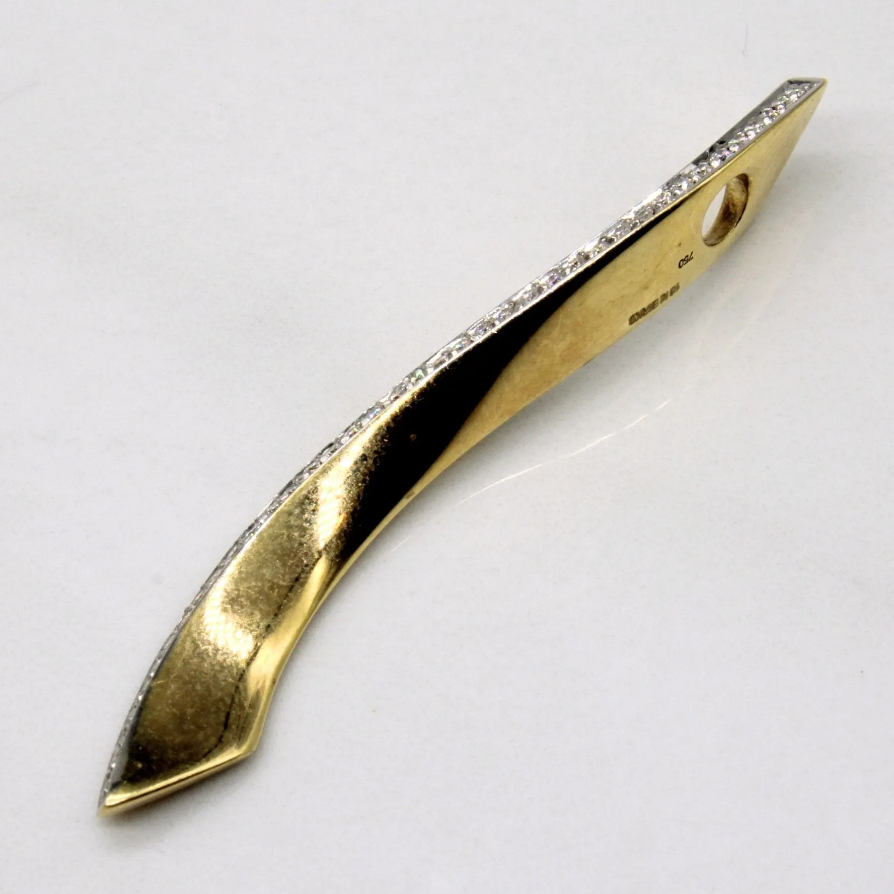 'Birks' 18k Diamond Drop Pendant | 0.25ctw |
