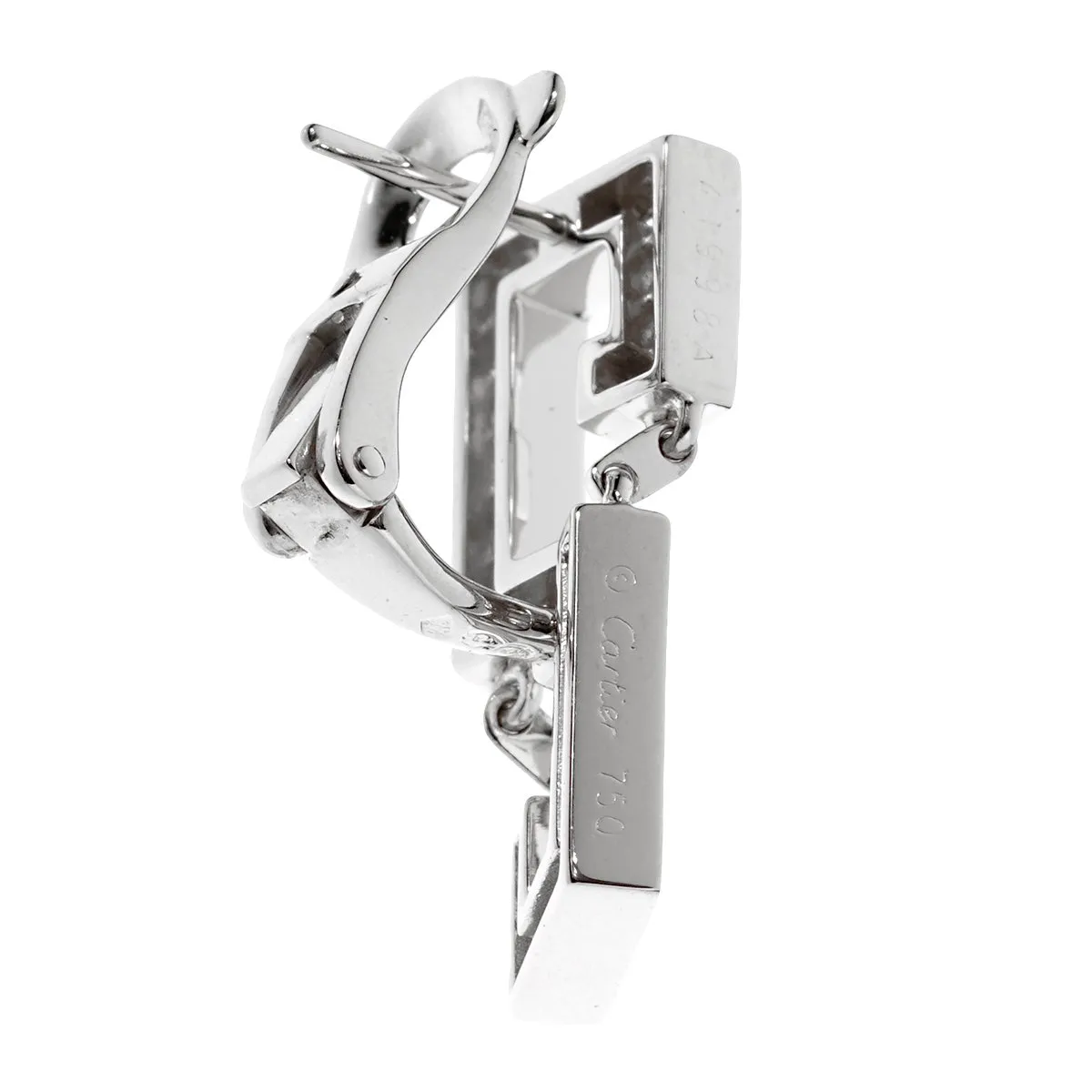 Cartier Le Baiser Du Dragon Diamond White Gold Earrings