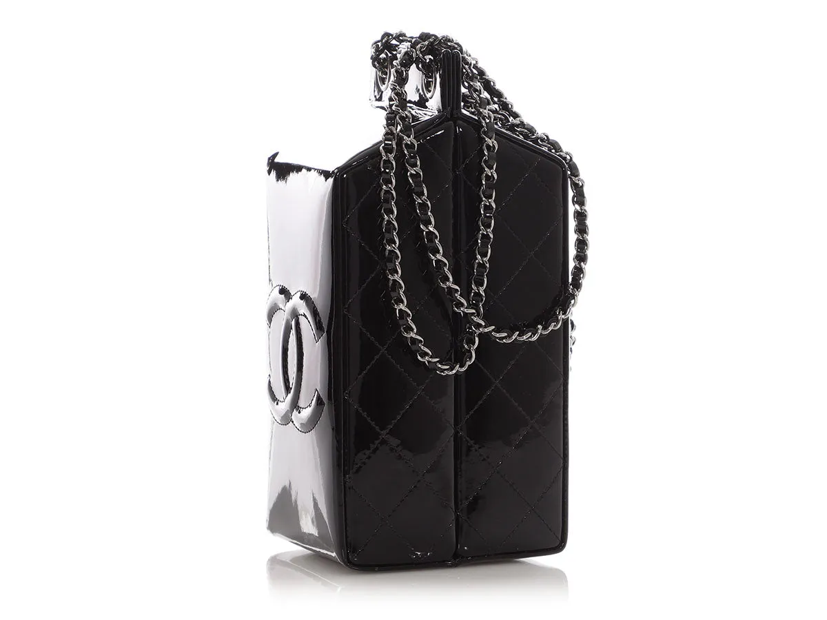 Chanel Black Patent Milk Carton Bag