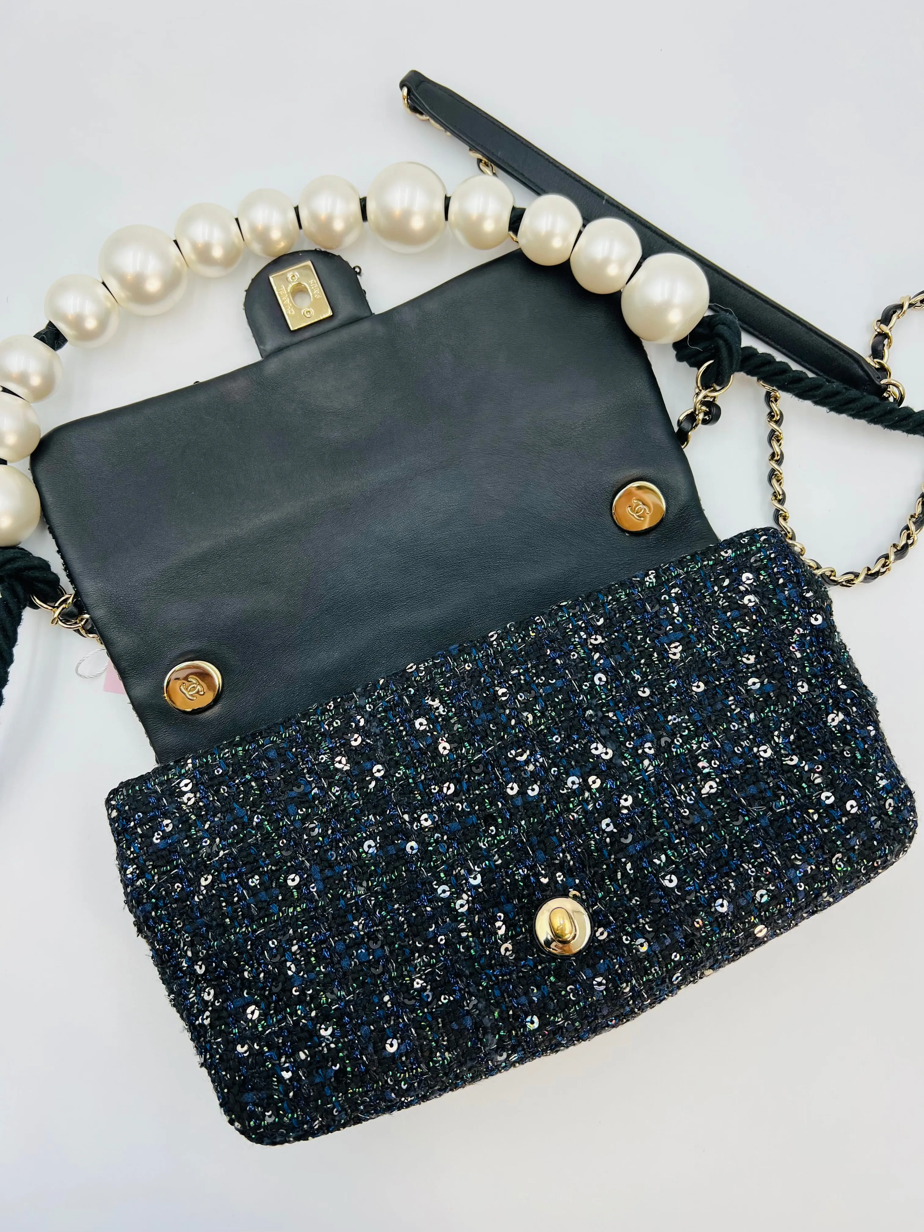 Chanel Sand by the Sea Large Pearl Handle Flap