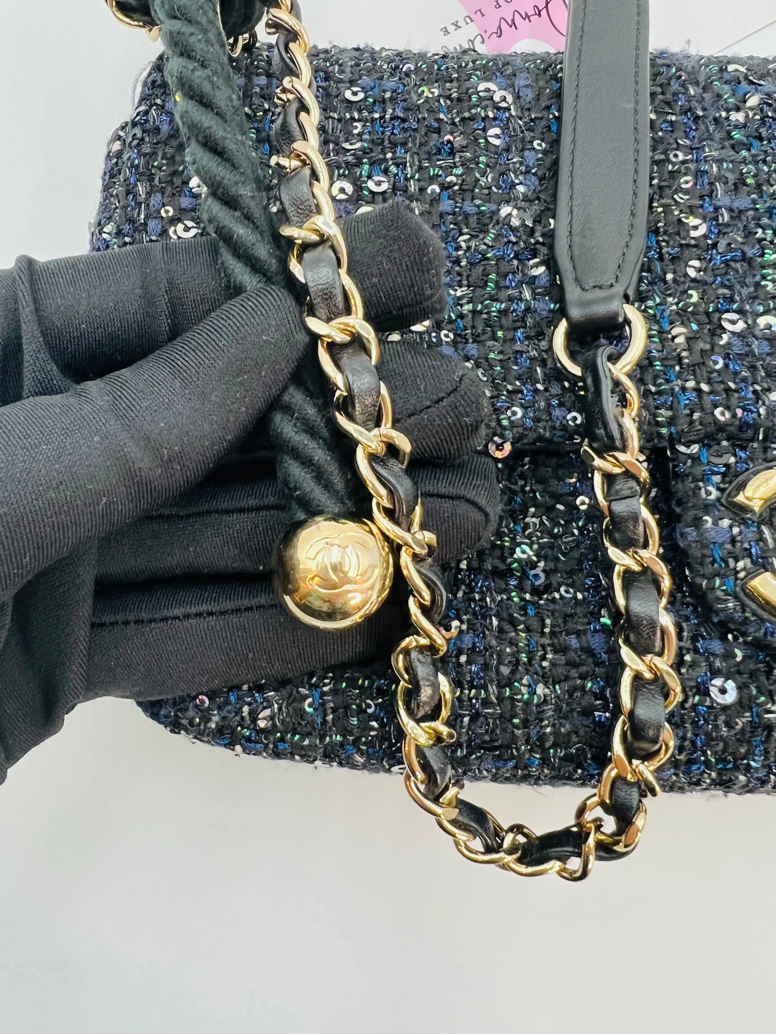 Chanel Sand by the Sea Large Pearl Handle Flap