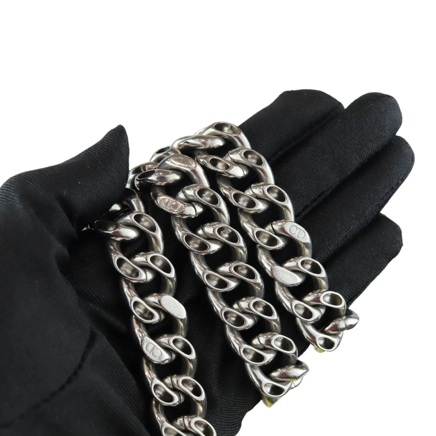 Christian Dior Diorama Flap Medium Calfskin Yellow Silver Tone Hardware