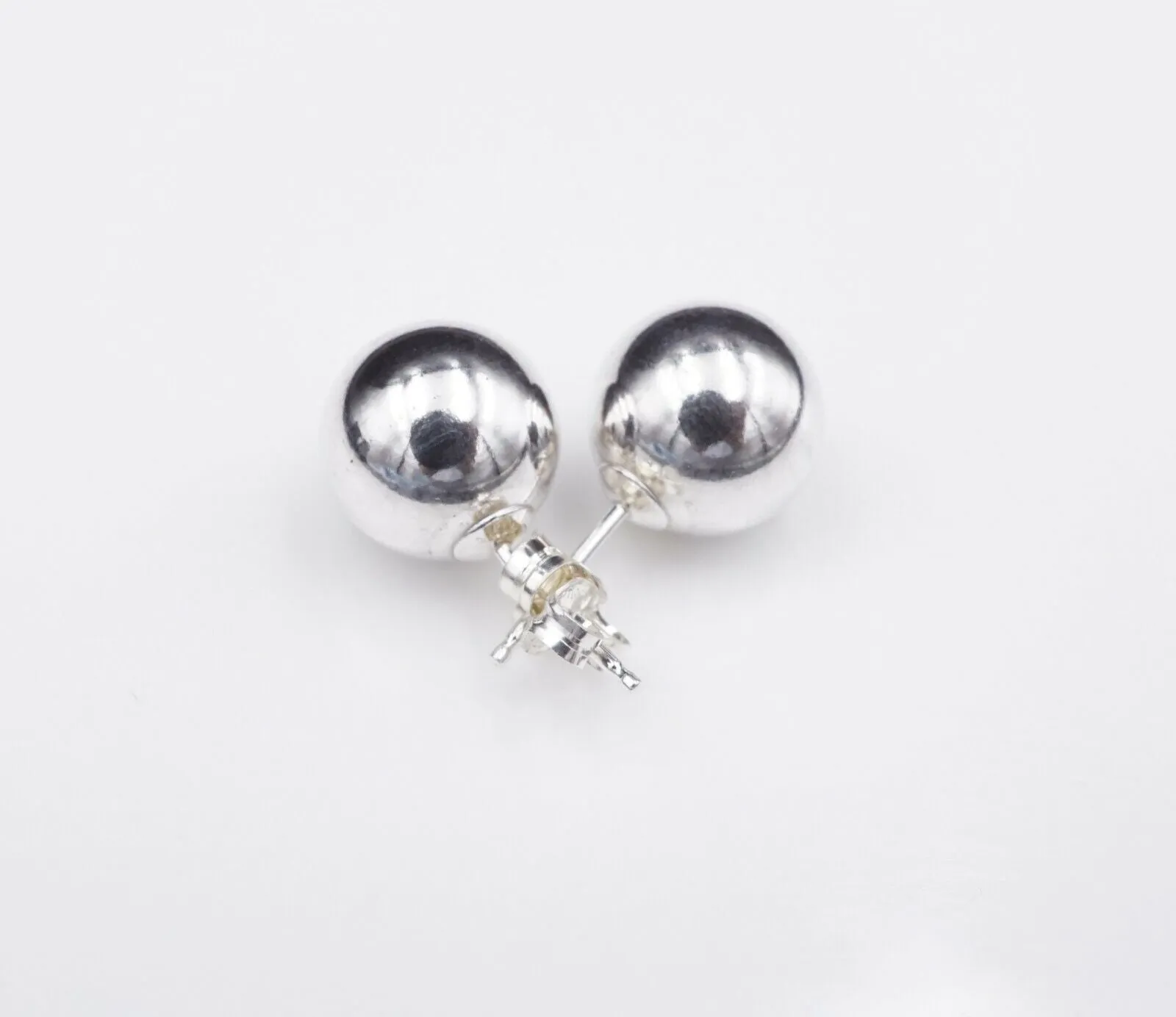 Classic Sterling Silver 10mm Ball Stud Earrings Free Shipping HardWear ES1719
