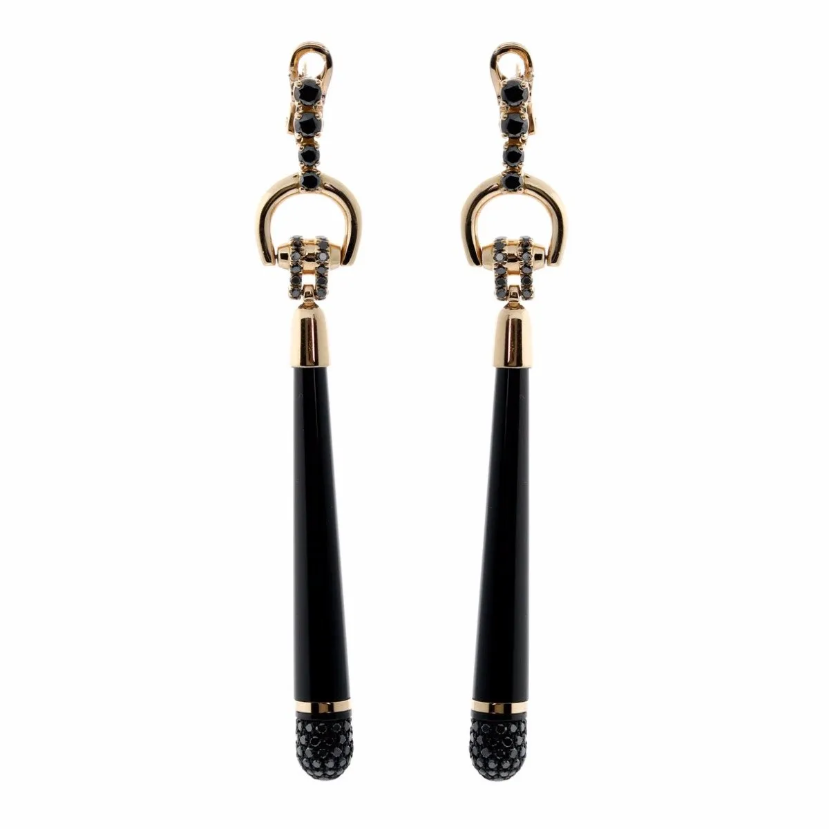 Gucci Horsebit Diamond Rose Gold Earrings
