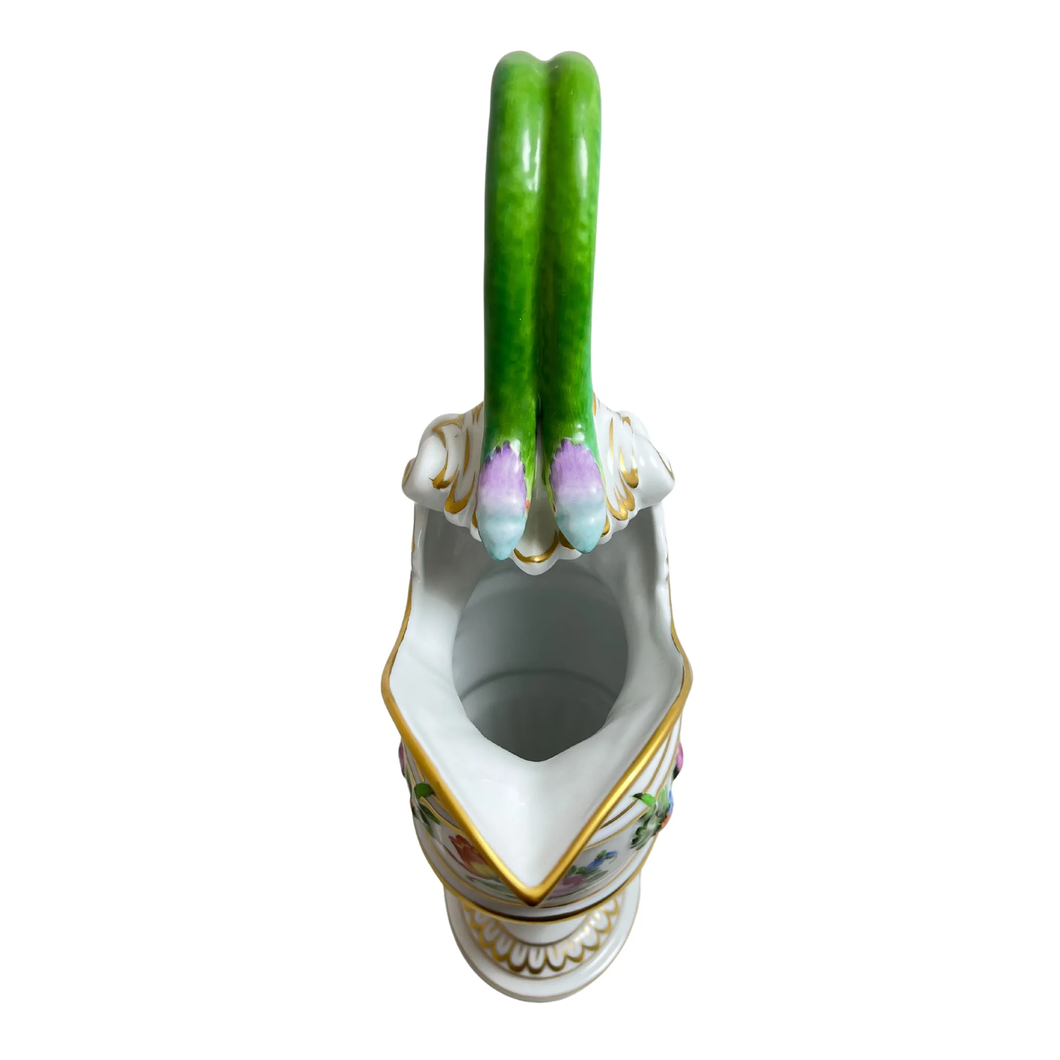 Herend 'Printemps' Double Snake Handle Pitcher #6625C