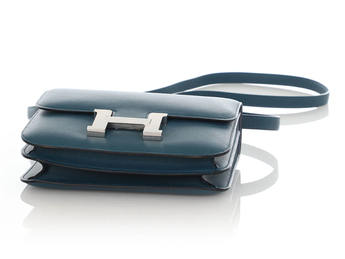 Herms Bleu Colvert and Bleu Lin Swift Constance Verso 18