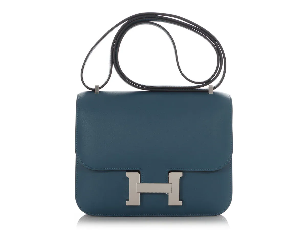 Herms Bleu Colvert and Bleu Lin Swift Constance Verso 18
