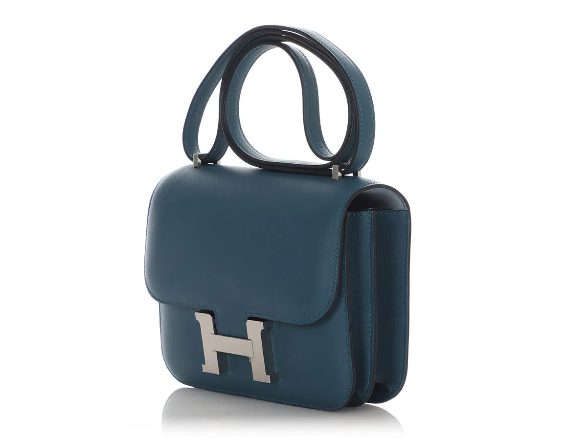 Herms Bleu Colvert and Bleu Lin Swift Constance Verso 18