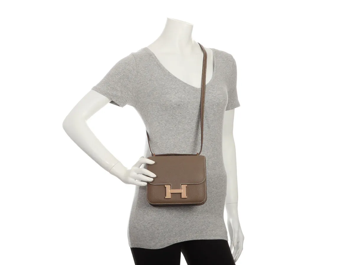 Herms Etoupe Epsom Constance Mirror 18