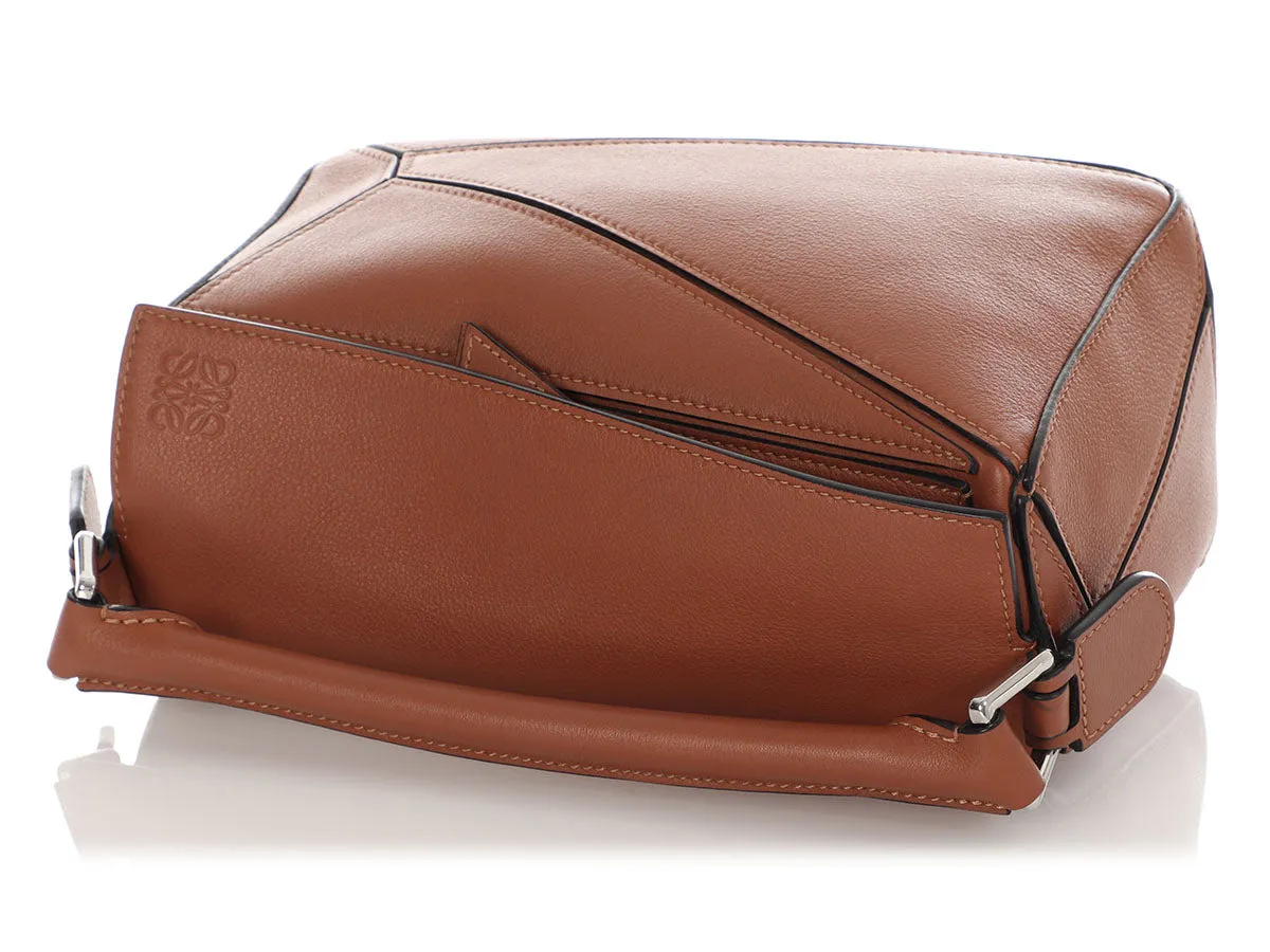 Loewe Small Tan Calfskin Puzzle Bag