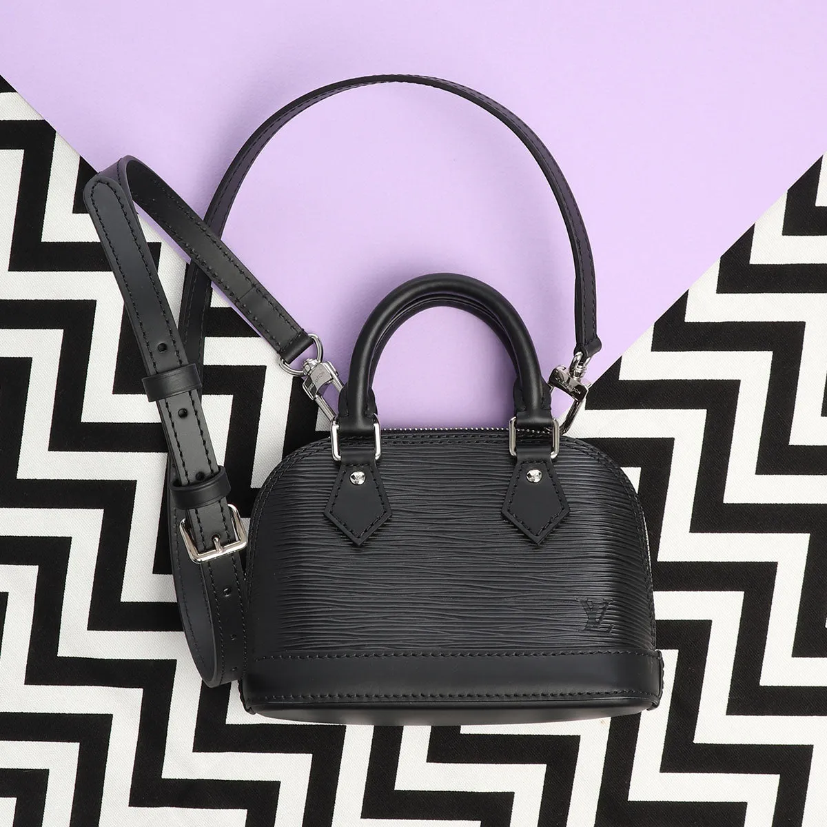 Louis Vuitton Mini Black Epi Alma