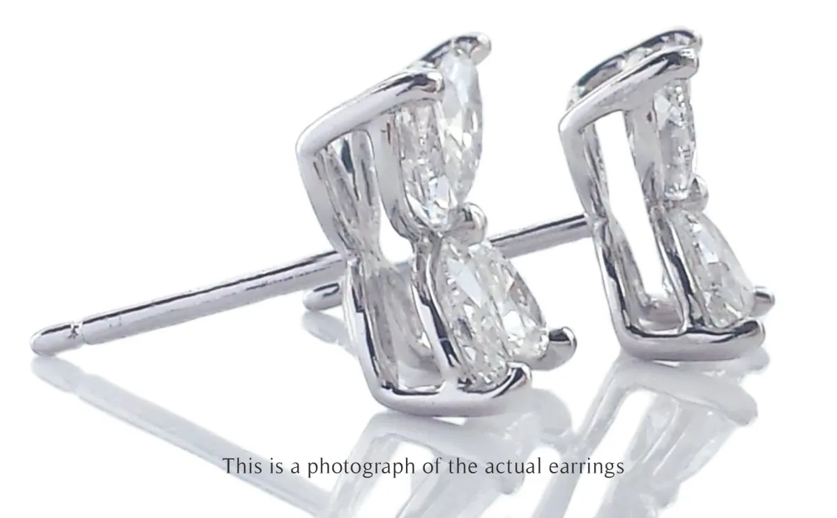 Tiffany & Co. 1.62ct Victoria Marquise Cut Diamond Earrings  Large