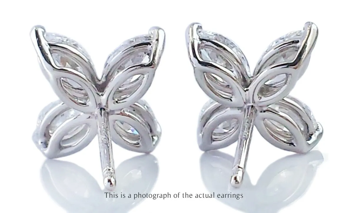 Tiffany & Co. 1.62ct Victoria Marquise Cut Diamond Earrings  Large