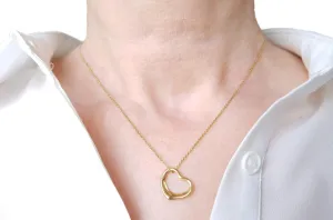 Tiffany & Co. 16mm 750 (gold) Elsa Peretti Open Heart Necklace