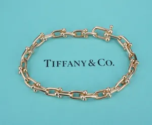 Tiffany & Co. 18k Rose Gold HardWear Small Link Bracelet 6.75" 6.5mm Large BG938