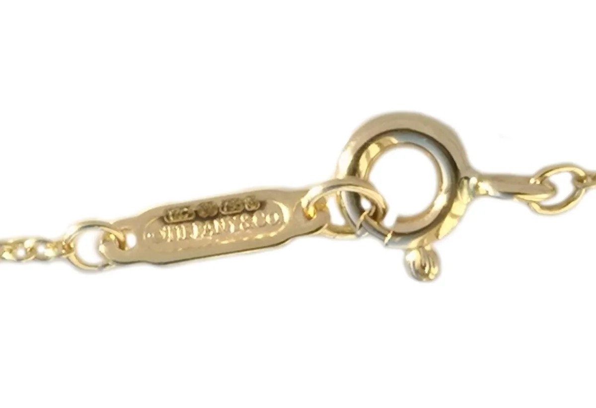 Tiffany & Co. Diamond & 18k Gold Open Heart Pendant by Elsa Peretti