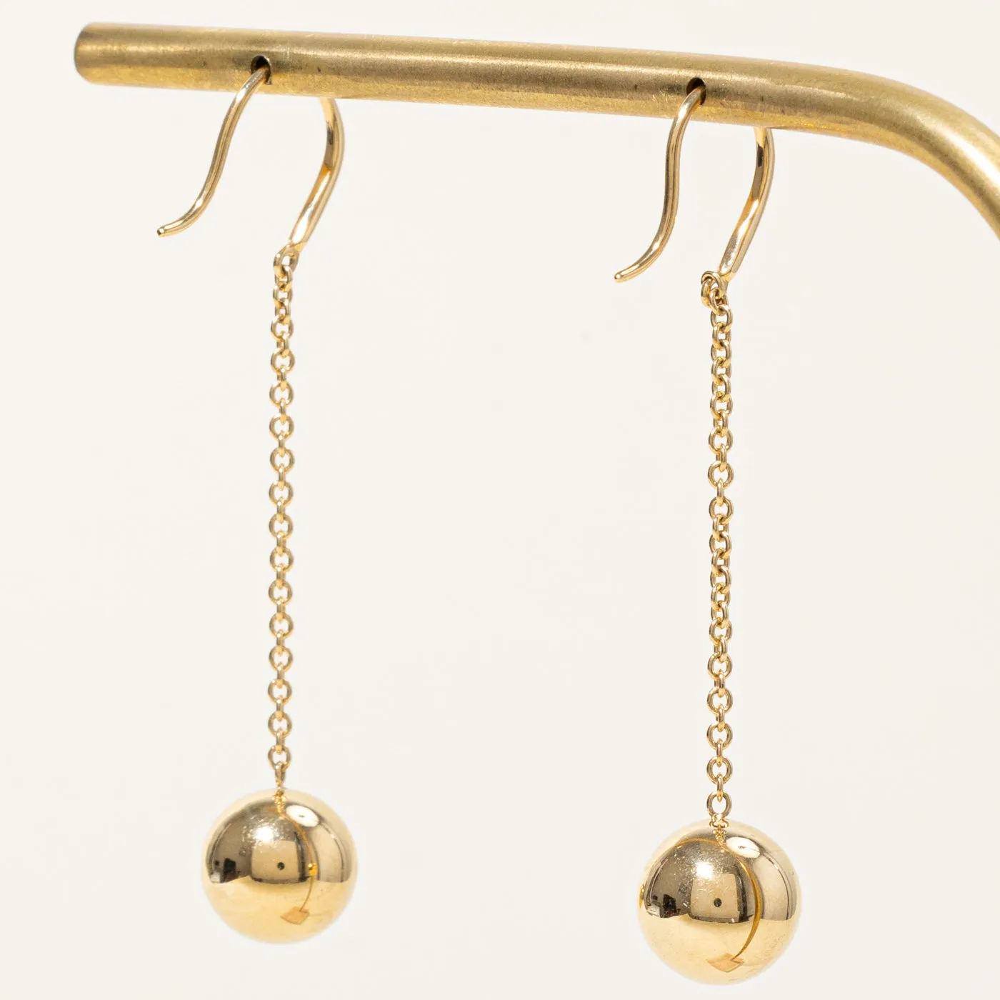 'Tiffany & Co' Drop Sphere Earrings