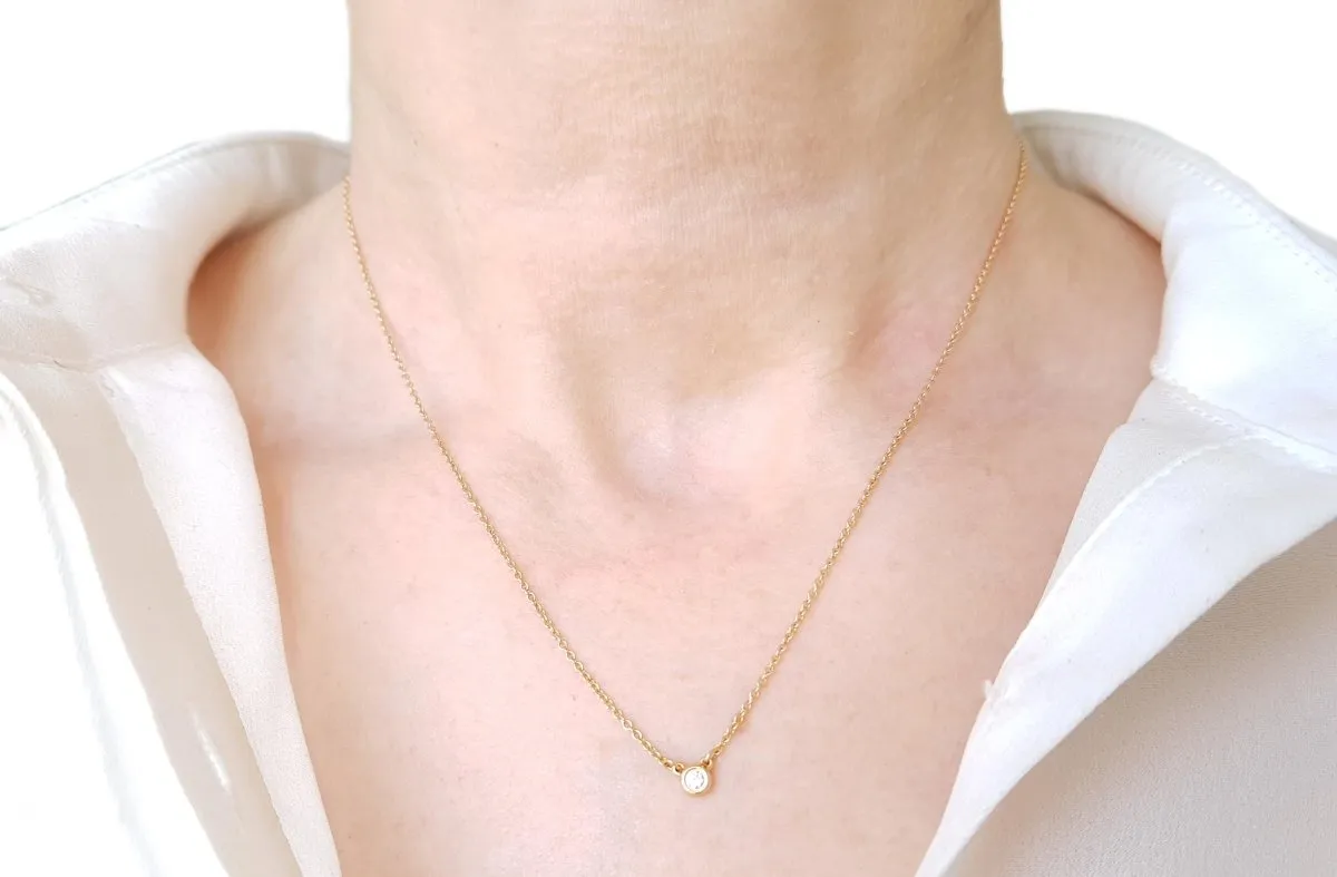 Tiffany & Co. Elsa Peretti 0.07ct Rose Diamonds By The Yard Necklace