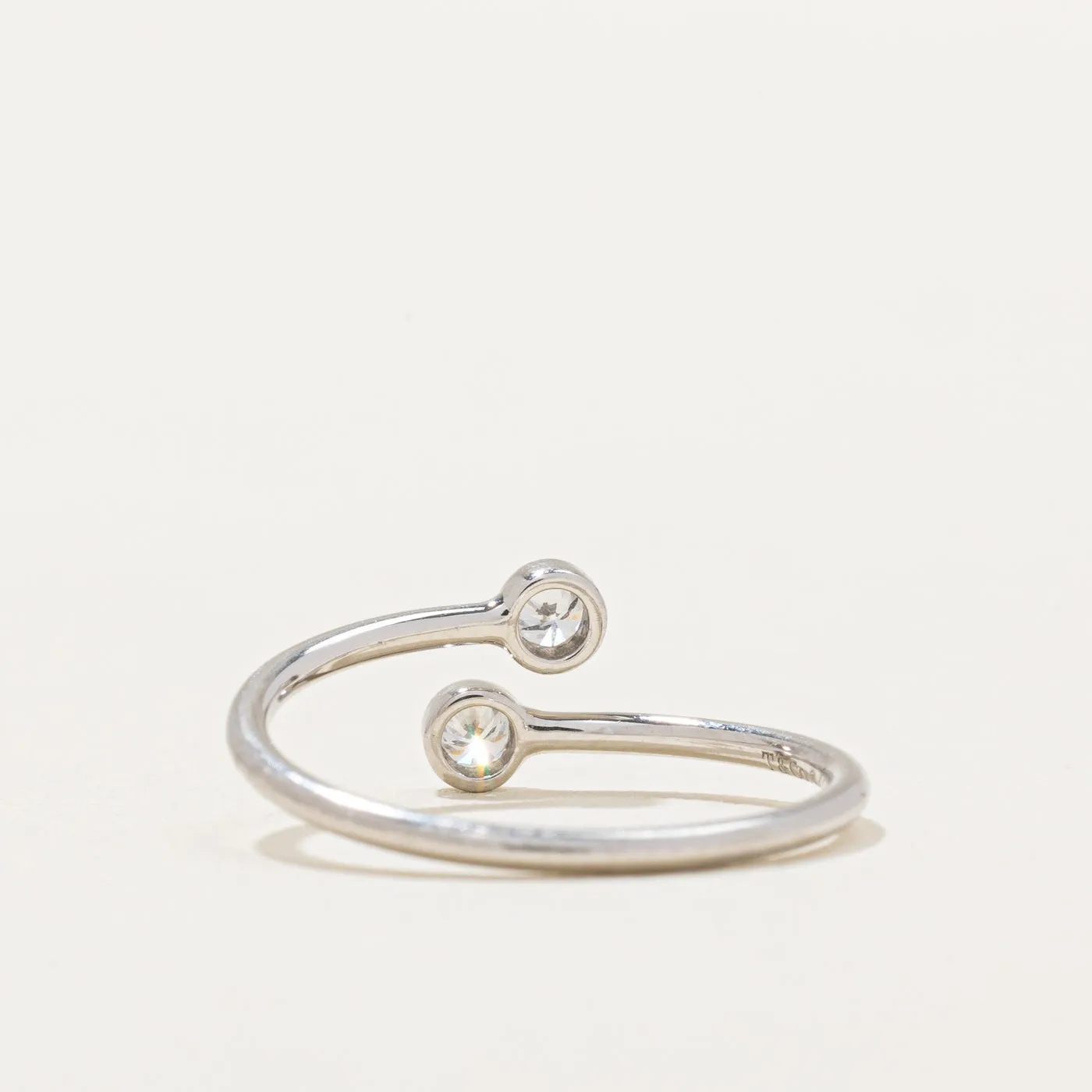 'Tiffany & Co' Elsa Peretti Diamond Hoop Ring | 0.10ctw | SZ 4.25 |