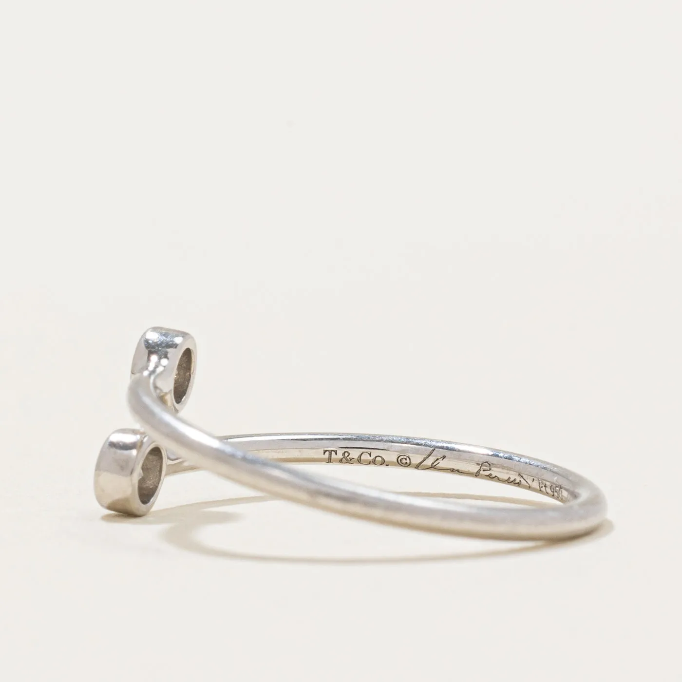 'Tiffany & Co' Elsa Peretti Diamond Hoop Ring | 0.10ctw | SZ 4.25 |