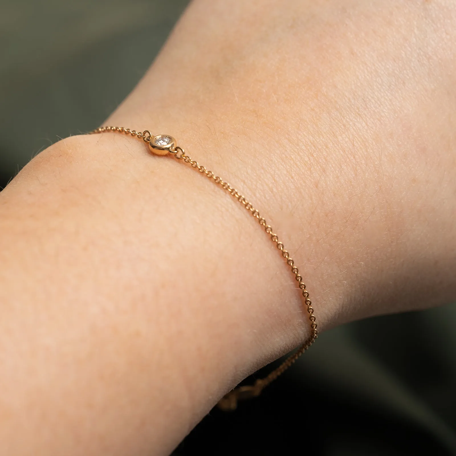'Tiffany & Co' Elsa Peretti Diamonds by the Yard Bracelet | 0.07ct |  7" |
