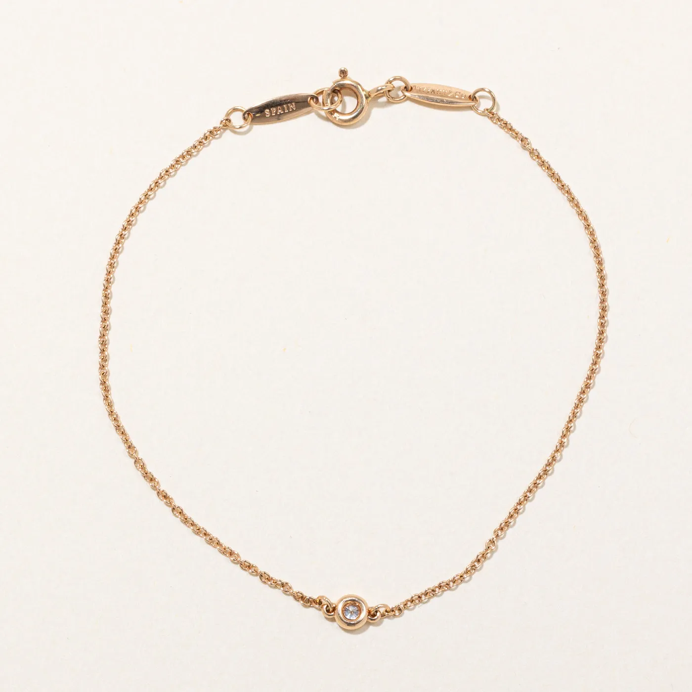 'Tiffany & Co' Elsa Peretti Diamonds By The Yard Bracelet | 0.07ct | 7" |