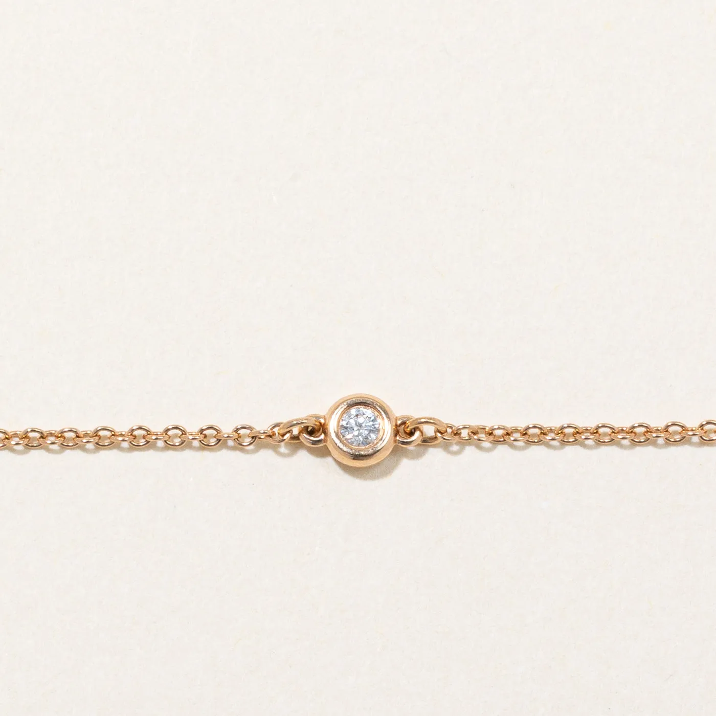 'Tiffany & Co' Elsa Peretti Diamonds By The Yard Bracelet | 0.07ct | 7" |