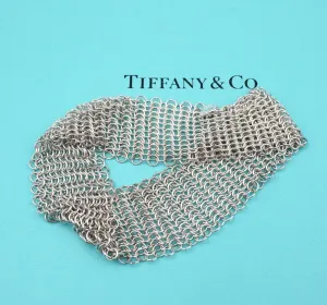 Tiffany & Co Elsa Peretti Mesh Bracelet 7.5" Sterling Silver BS2891