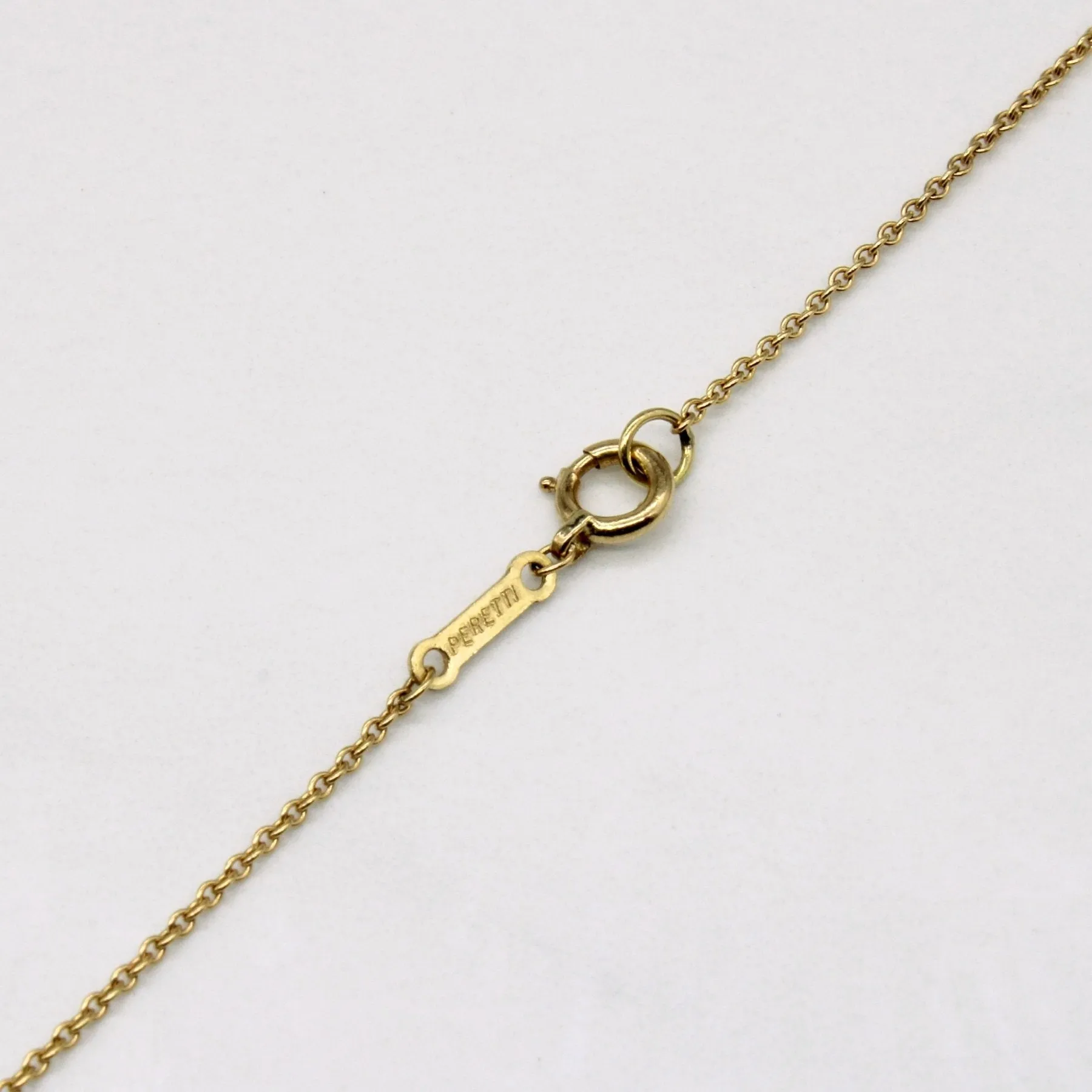 'Tiffany & Co' Elsa Peretti Vintage 1979 18k Yellow Gold Apple Necklace | 16" |