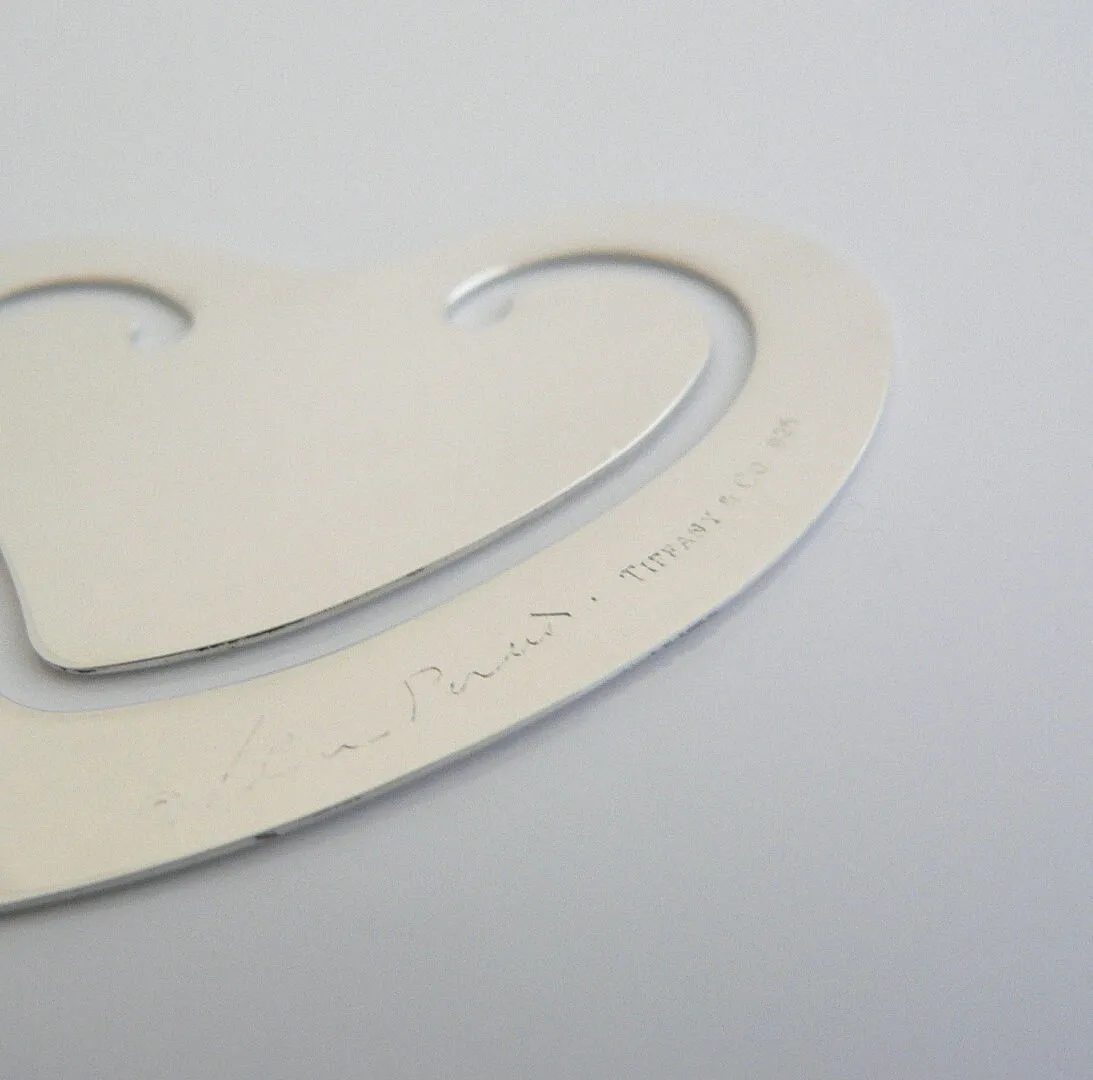 Tiffany & Co Heart Bookmark Silver Book Mark Gift Reader Lover Peretti T and Co