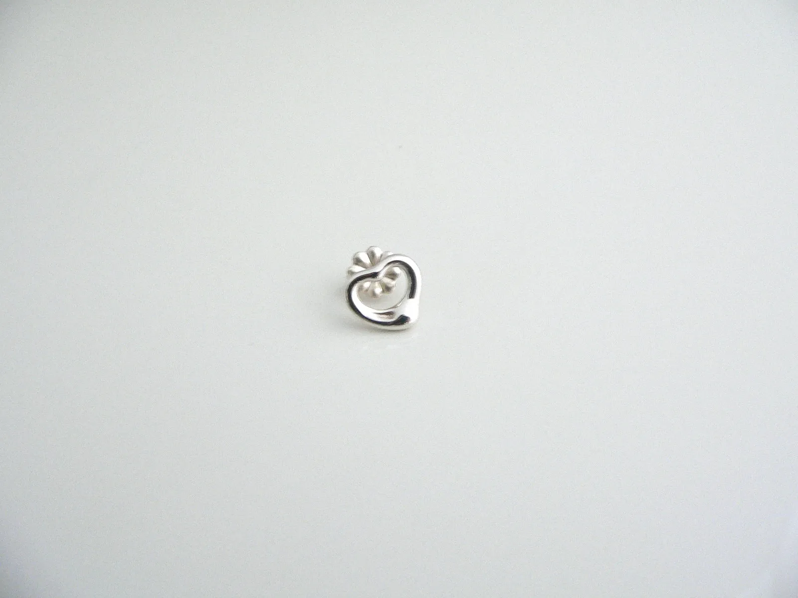 Tiffany & Co Heart SINGLE EARRING Sterling Silver Peretti Open Heart Piercing Parts Replacement