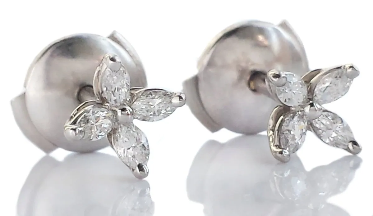 Tiffany & Co. Mini Marquise Cut Victoria Diamond Earrings