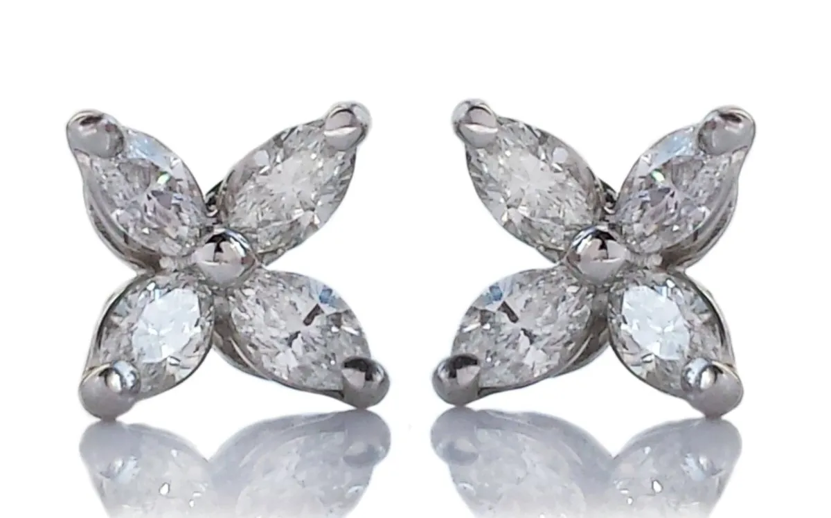 Tiffany & Co. Mini Marquise Cut Victoria Diamond Earrings
